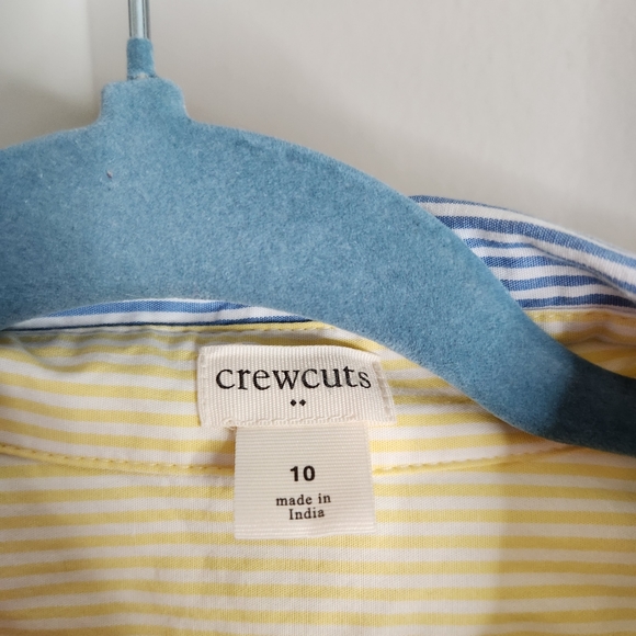 Crewcuts girls size 10 colorblock stripe button down sleeveless dress - Picture 3 of 4